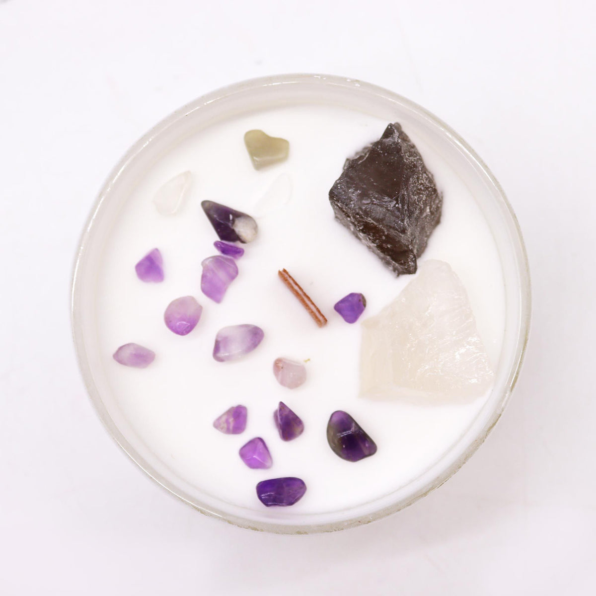 Chakra Crystal Candles - Crown Chakra - Spiru-shop.nl