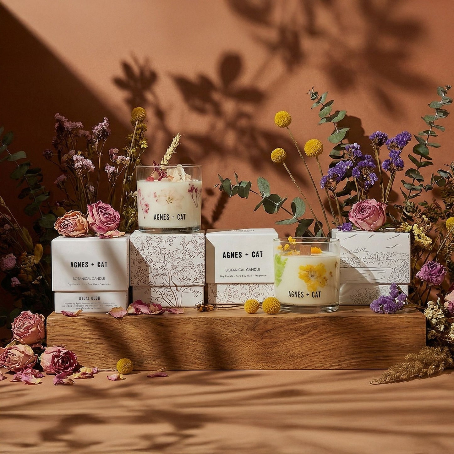 Agnes + Cat Botanical Soy Wax Candle - Rydal Oudh - Spiru-shop.nl