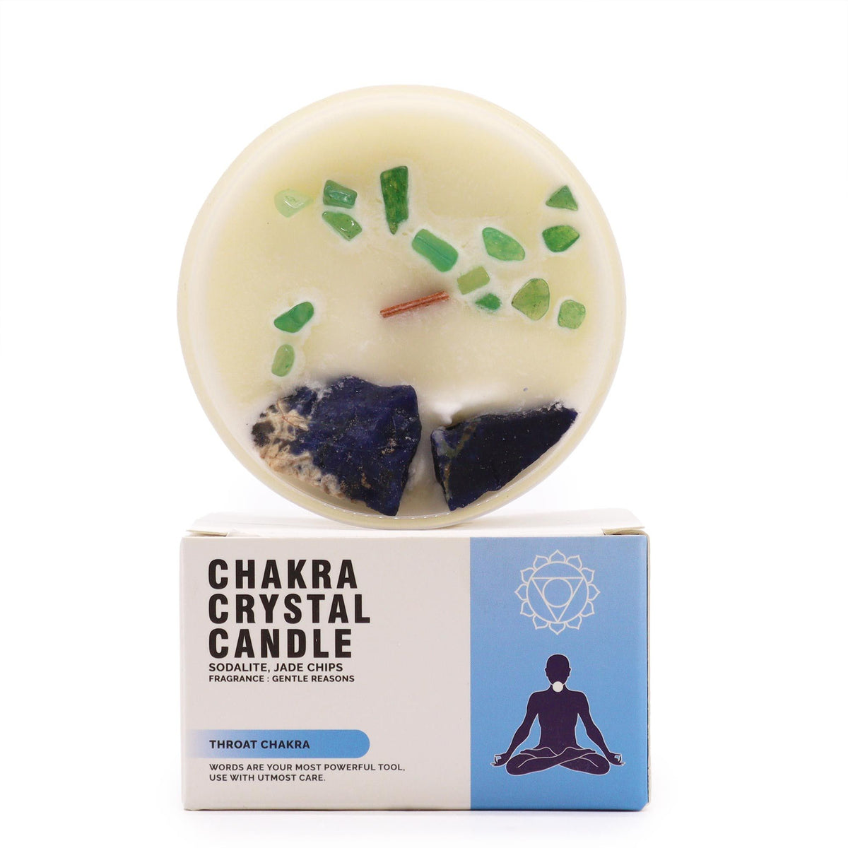Chakra Crystal Candles - Throat Chakra - Spiru-shop.nl