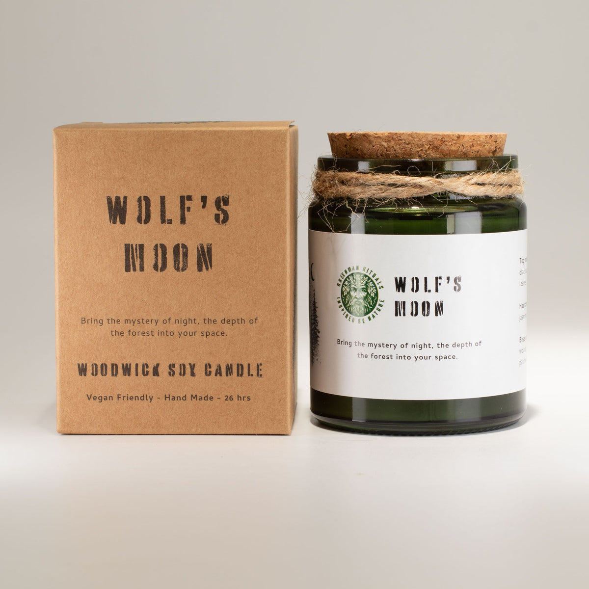 Greenman Woodwick Soy Candle - Wolf's Moon - Spiru-shop.nl
