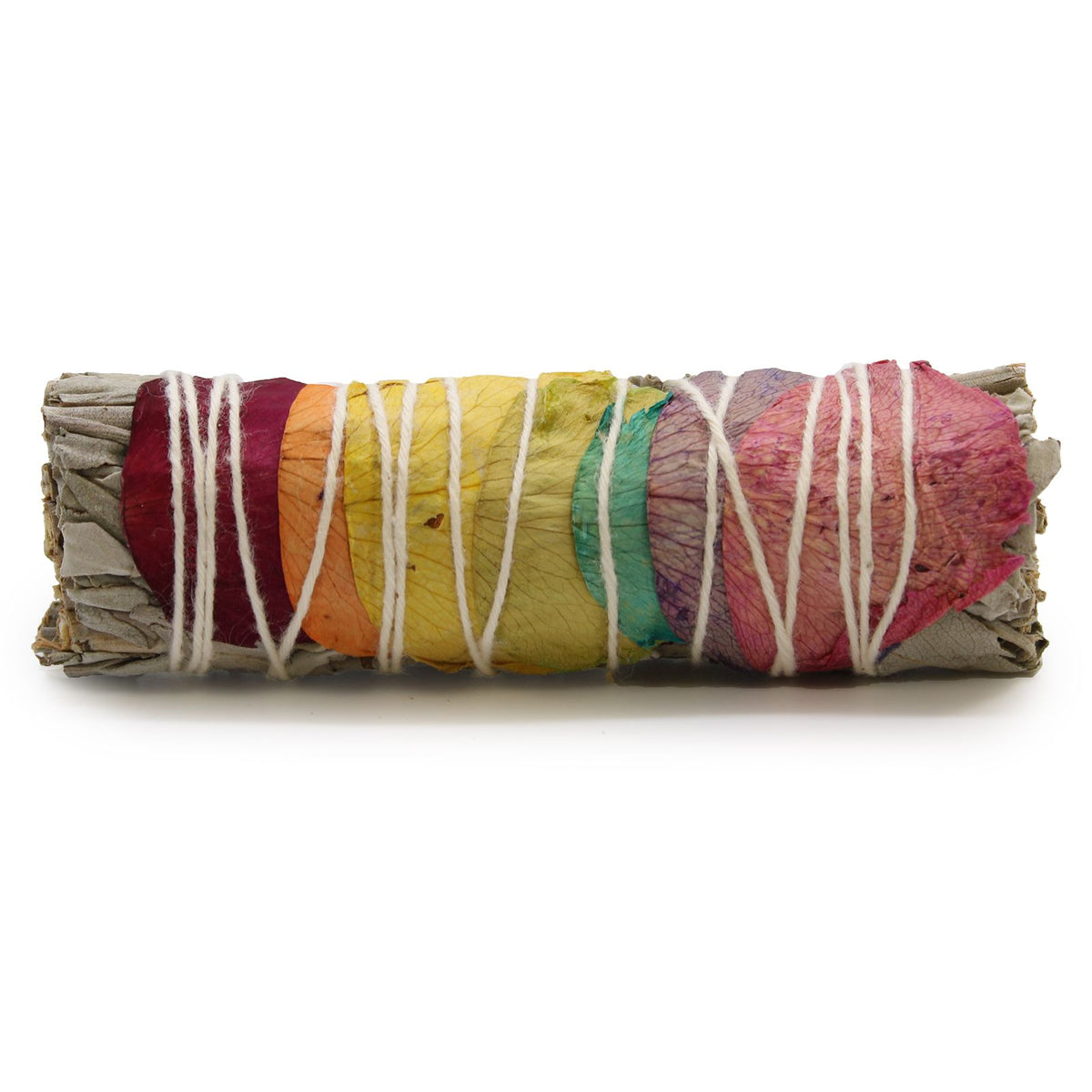 Smudge Stick - 7 Chakras Rose Petals Sage 10 cm (Chakra) - Spiru-shop.nl