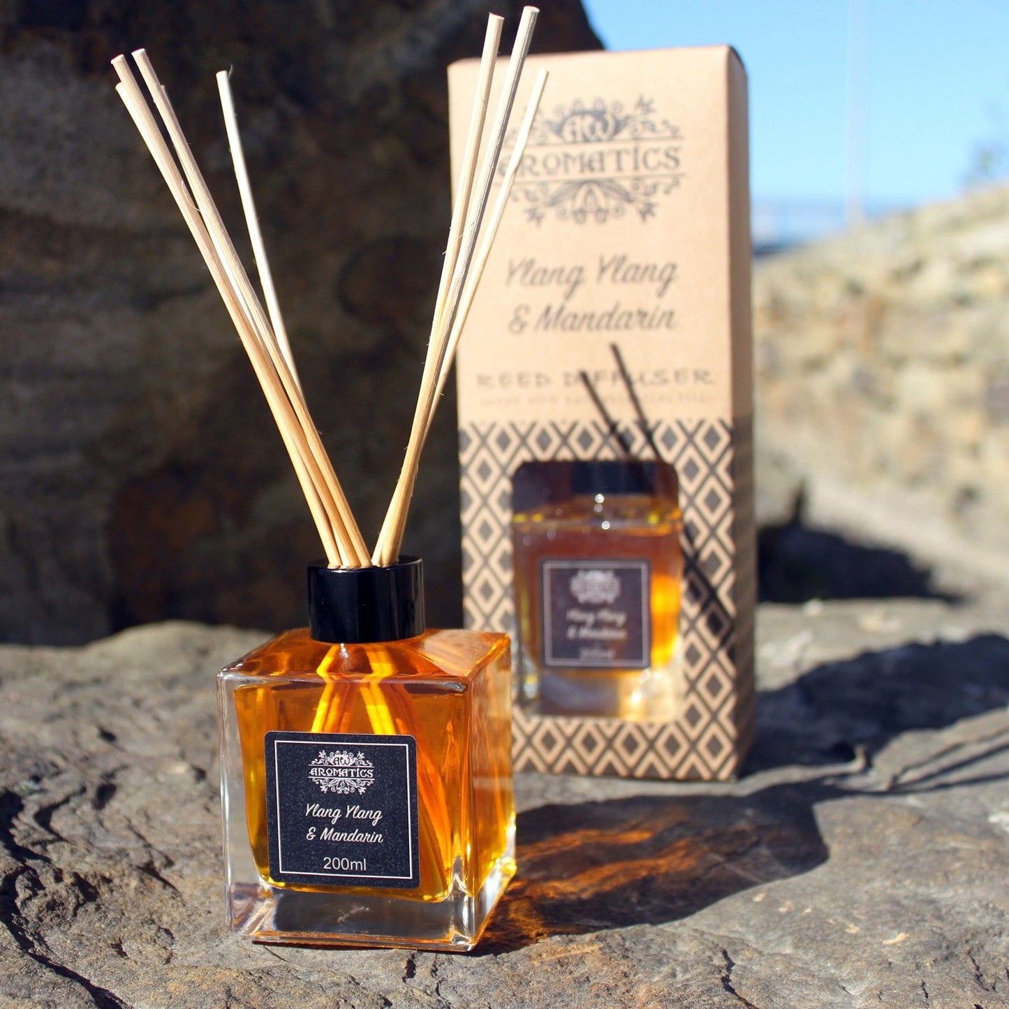 200ml Lemon & Nutmeg Essential Oil Reed Diffuser - Spiru-shop.nl