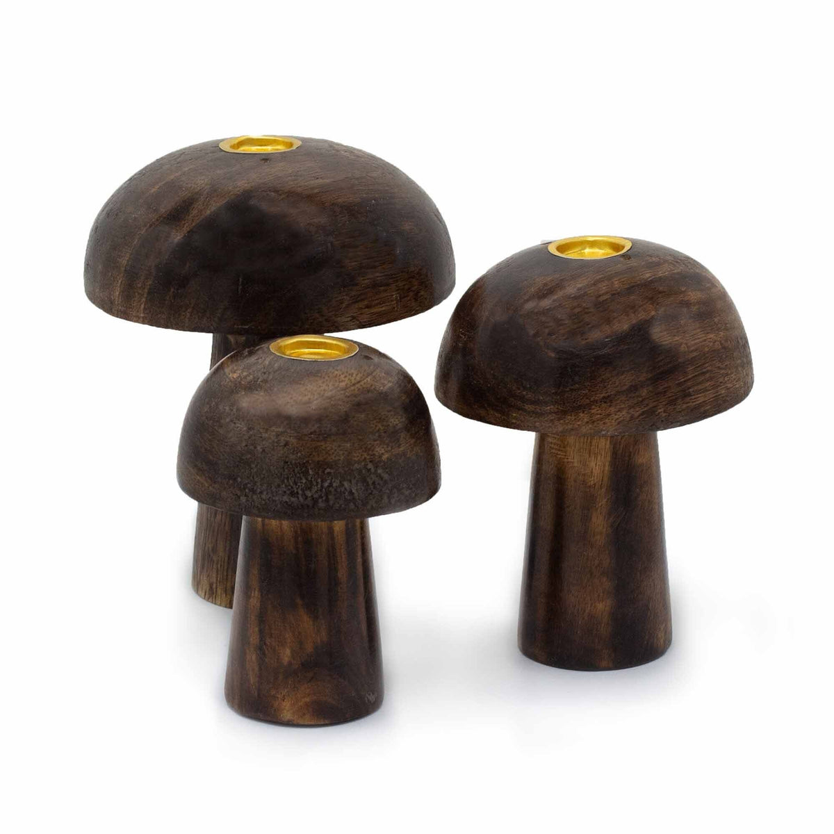 Set of 3 Incense Cone Mushrooms ((10cm 9cm 8cm) - Spiru-shop.nl