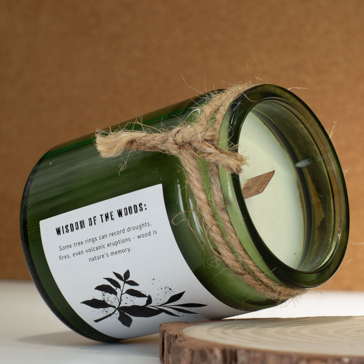 Greenman Woodwick Soy Candle - Sage & Mintwood - Spiru-shop.nl