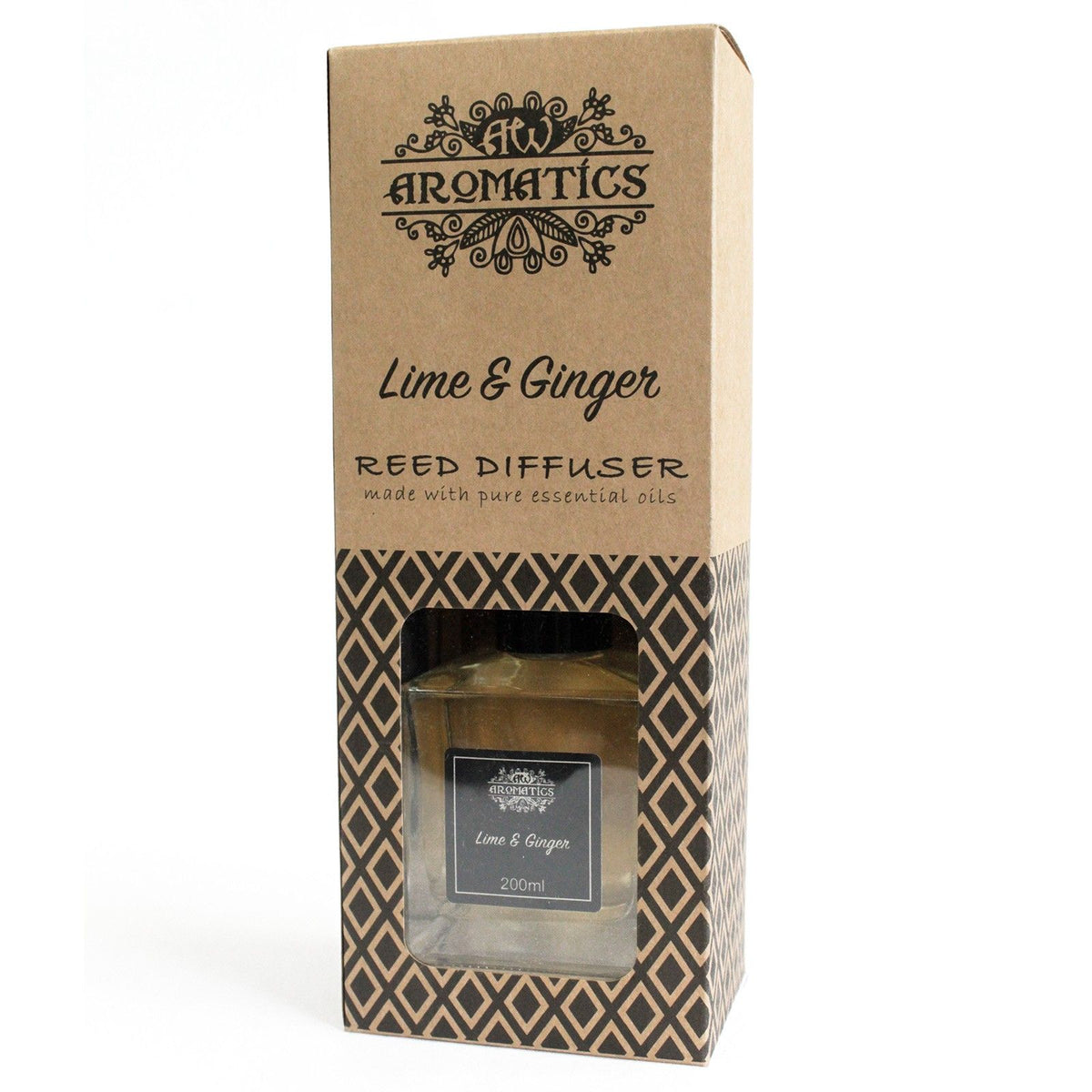 200ml Lime & Ginger Essential Oil Reed Diffuser - Spiru-shop.nl