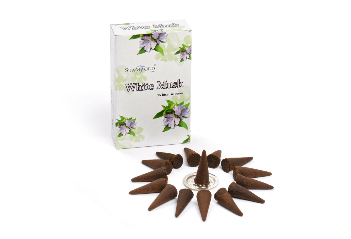 White Musk Incense Cones - Spiru-shop.nl