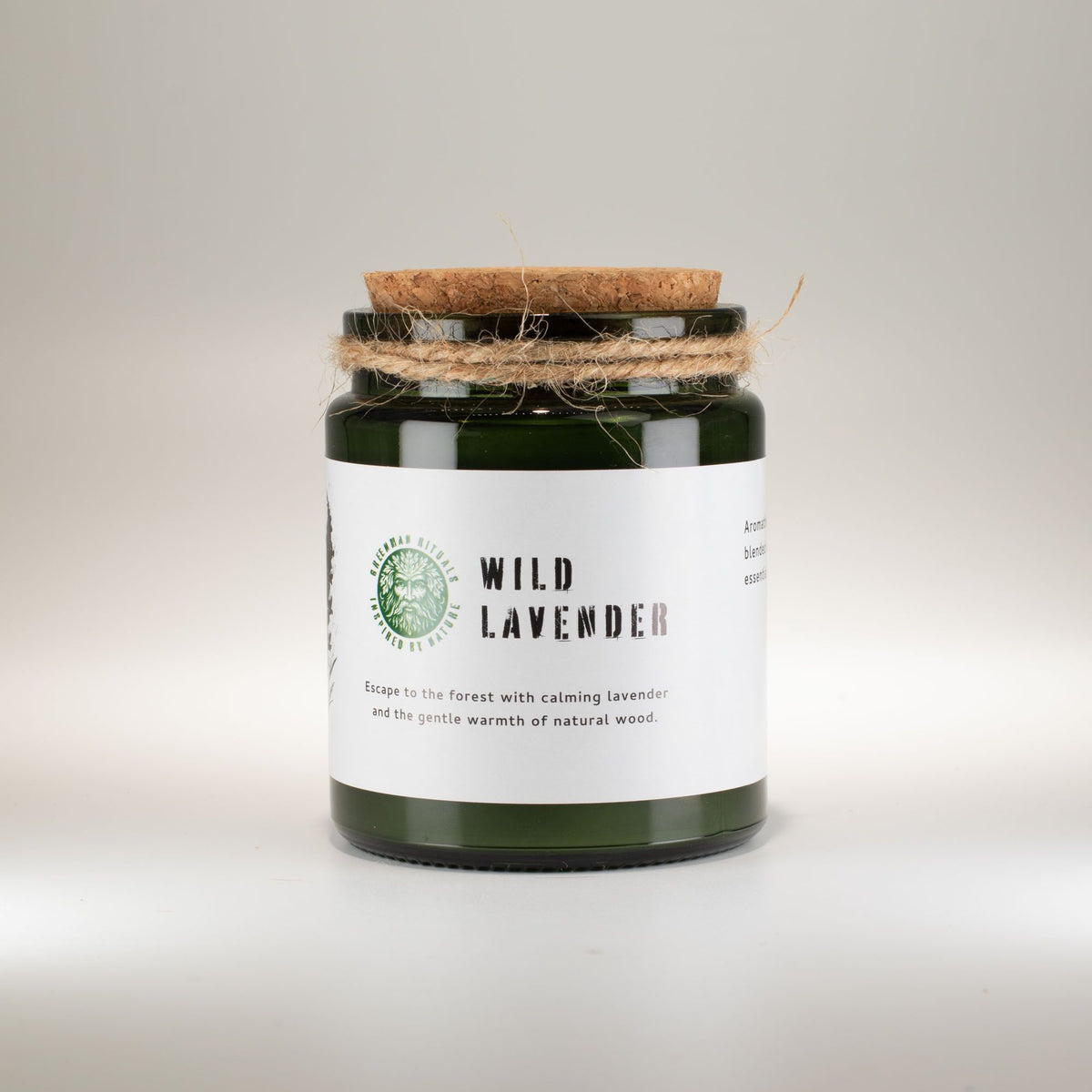 Greenman Woodwick Soy Candle - Wild Lavender - Spiru-shop.nl