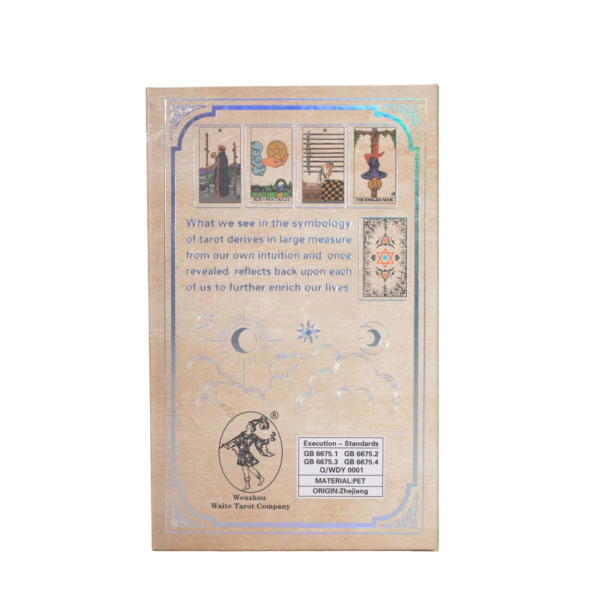 Silver Foil Waite Tarot Card Set - with booklet - Spiru-shop.nl
