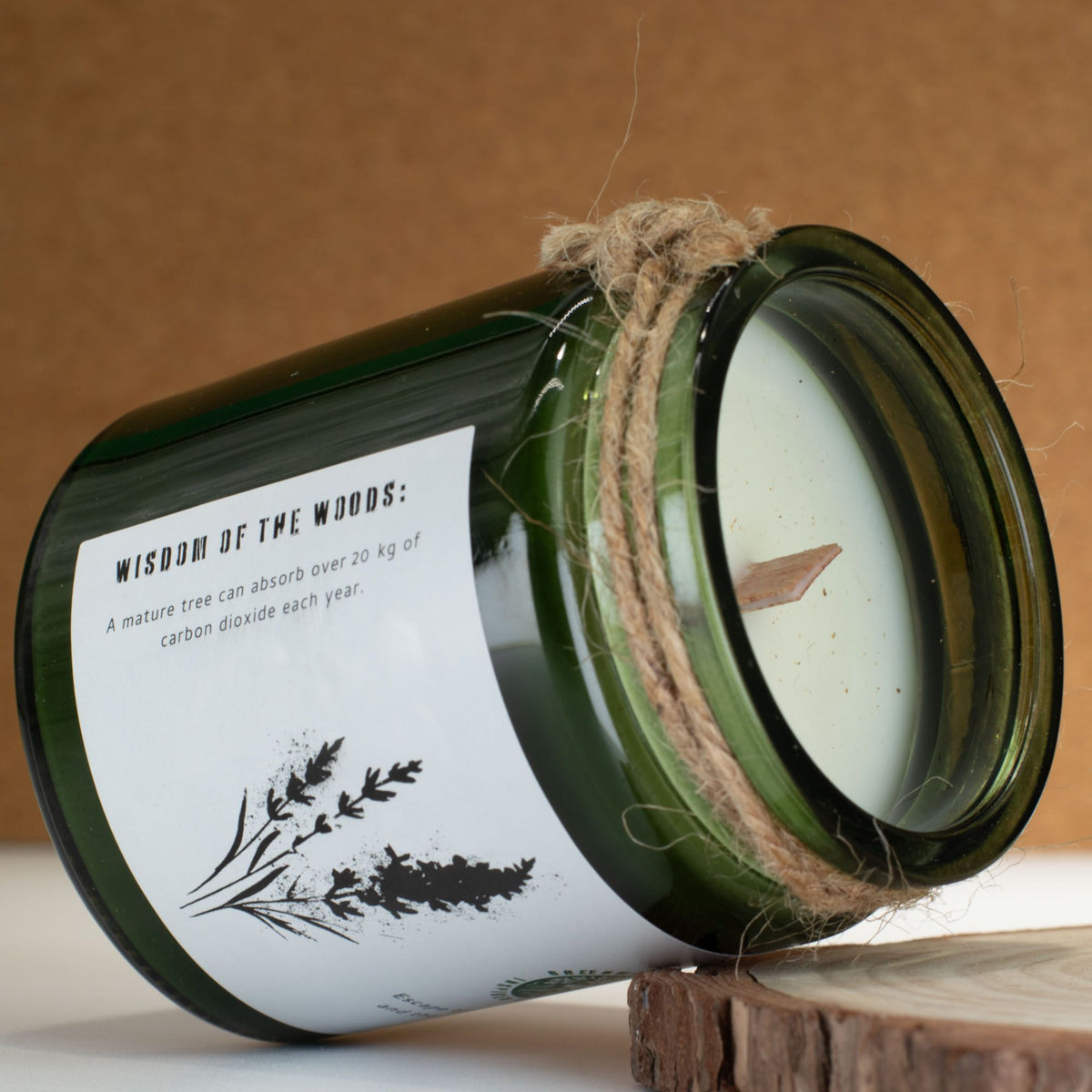 Greenman Woodwick Soy Candle - Wild Lavender - Spiru-shop.nl