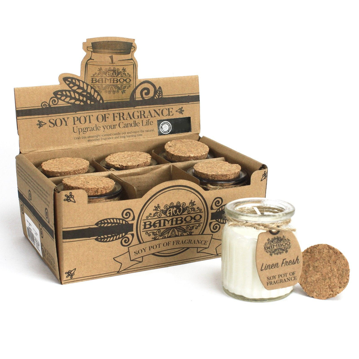 Linen Fresh Soy Pot of Fragrance Candles - Spiru-shop.nl