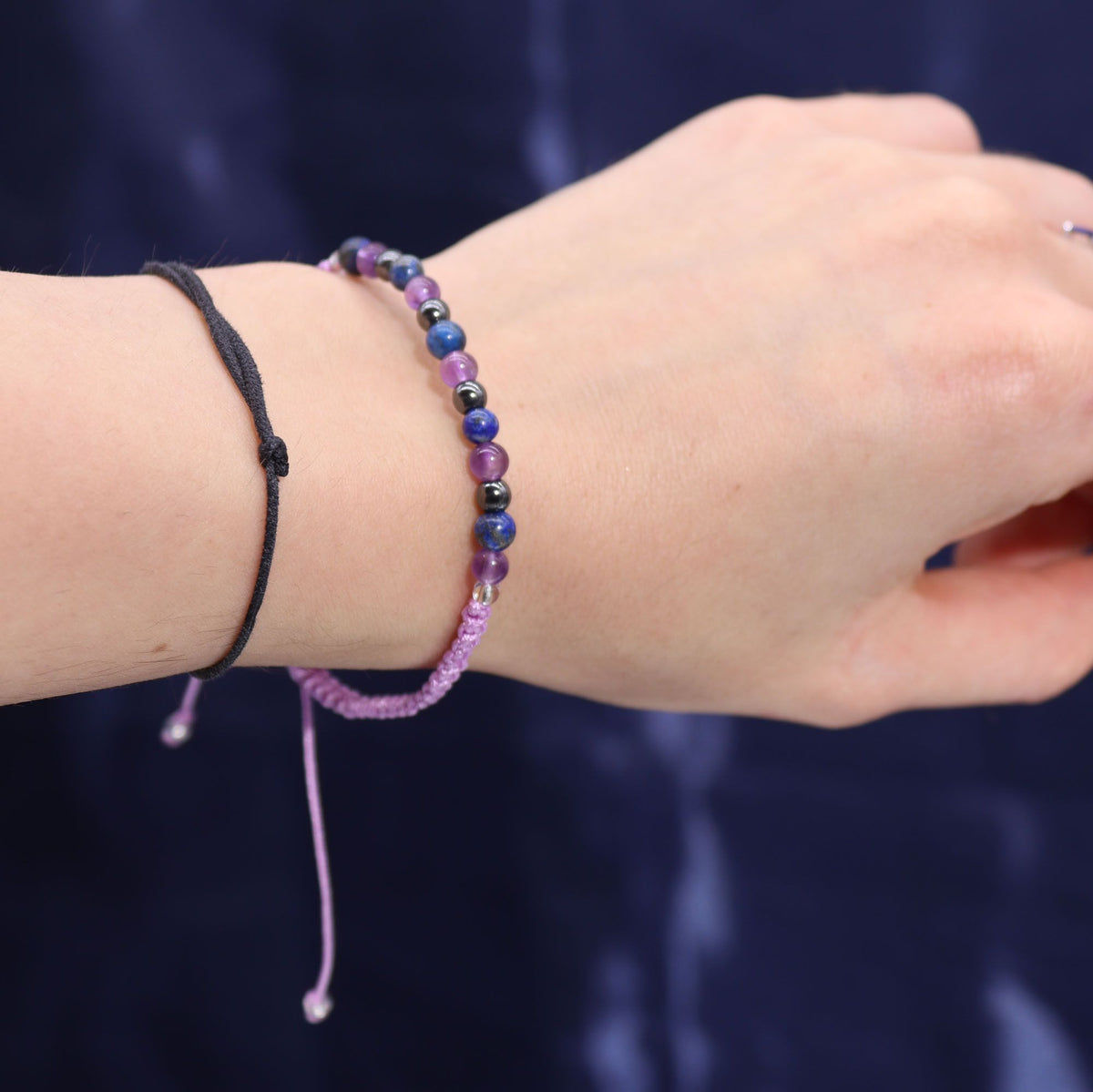 Zodiac Crystal Candle with Gemstone Bracelet - Aquarious - Spiru-shop.nl