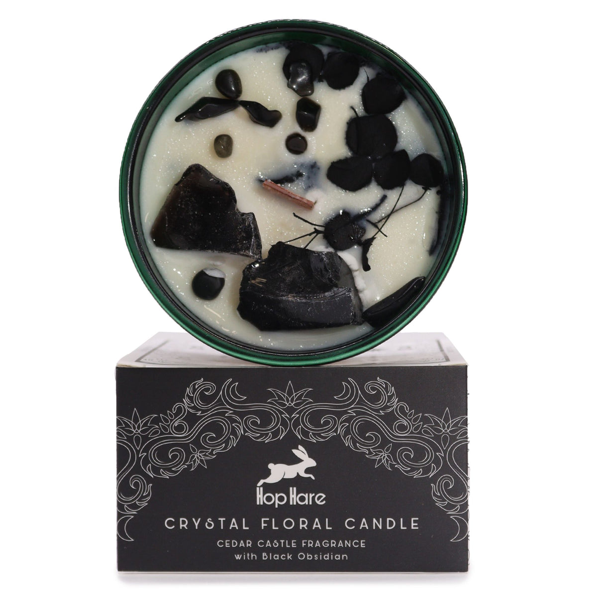 Hop Hare Crystal Magic Flower Candle - The King of Swords - Spiru-shop.nl