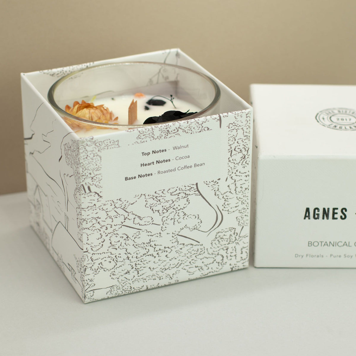 Agnes + Cat Botanical Soy Wax Candle - Lakeland Mocha - Spiru-shop.nl