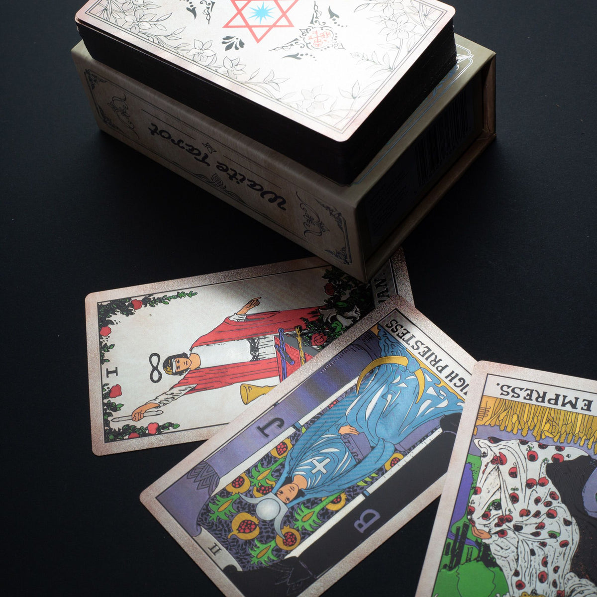 Silver Foil Waite Tarot Card Set - with booklet - Spiru-shop.nl