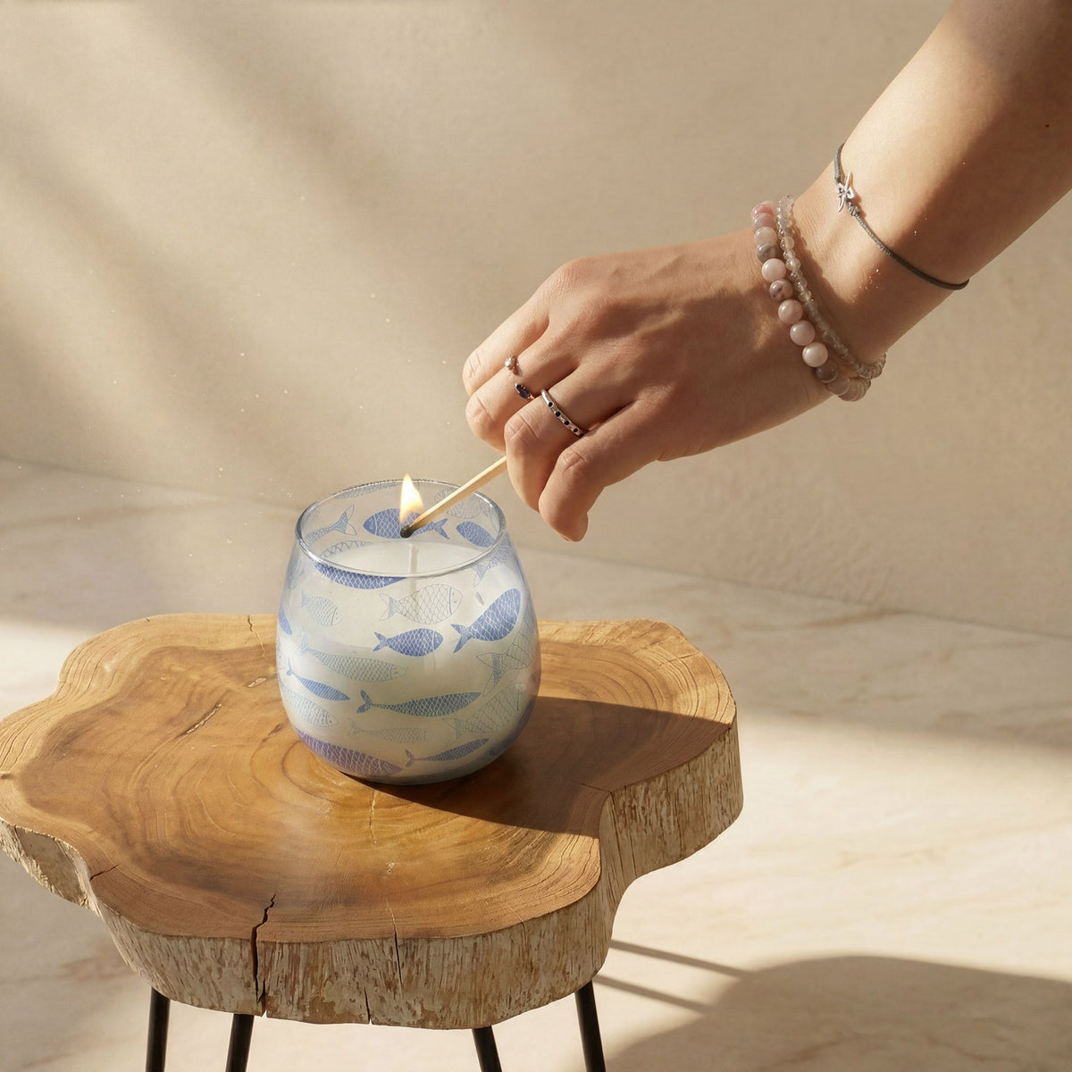 Small Glass Jar Candles - Seabreeze - Spiru-shop.nl