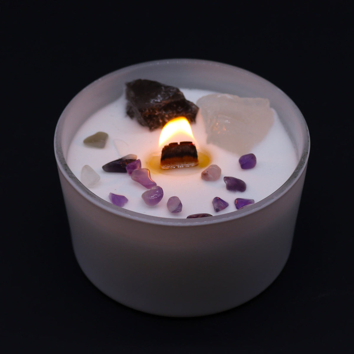 Chakra Crystal Candles - Crown Chakra - Spiru-shop.nl