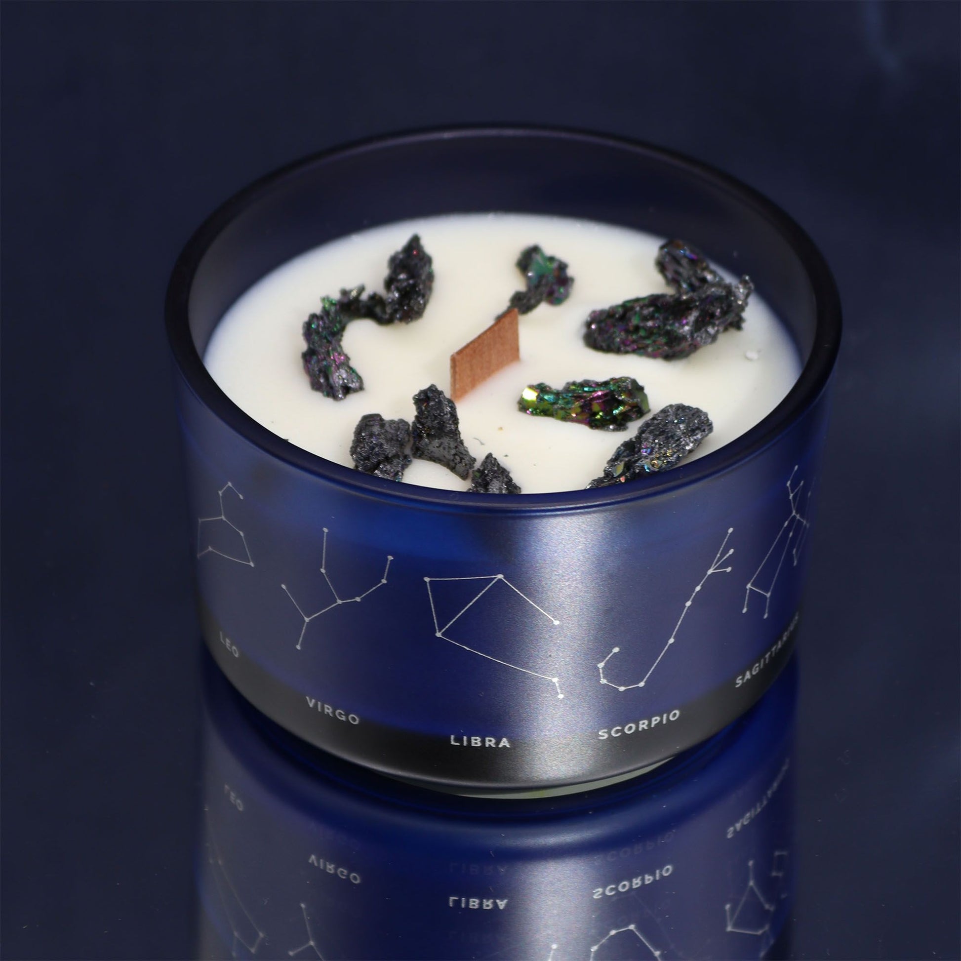 Zodiac Crystal Candle with Gemstone Bracelet - Virgo - Spiru-shop.nl