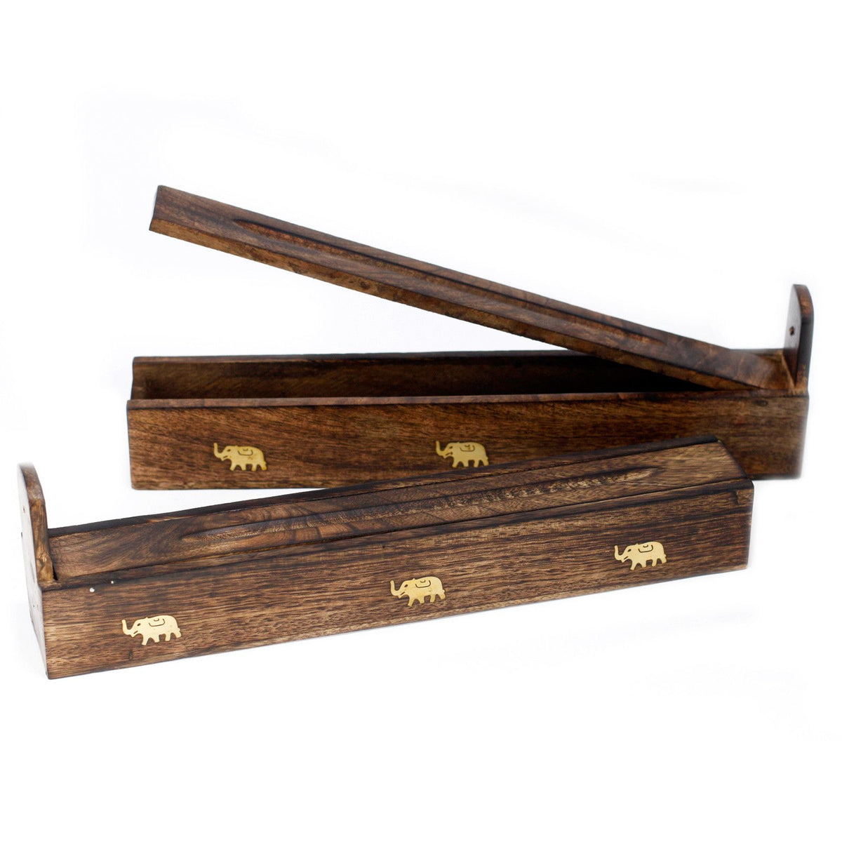 Mango Wood Incense Box - Assorted - Spiru-shop.nl