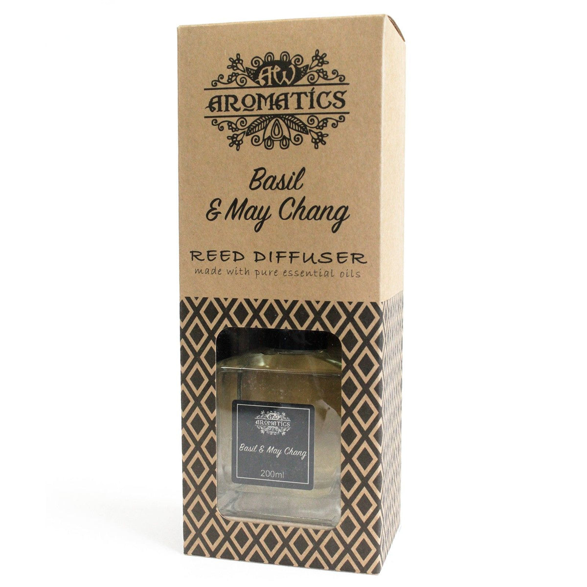 200ml Basil & Maychang Essential Oil Reed Diffuser - Spiru-shop.nl