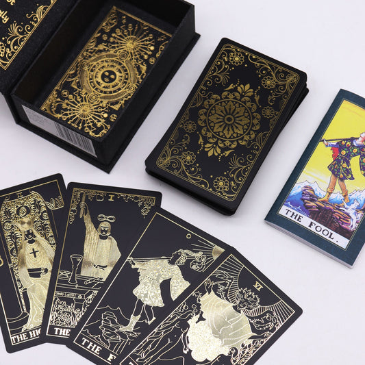 Gold Foil Tarot Set with Book - Gift Box - Spiru-shop.nl