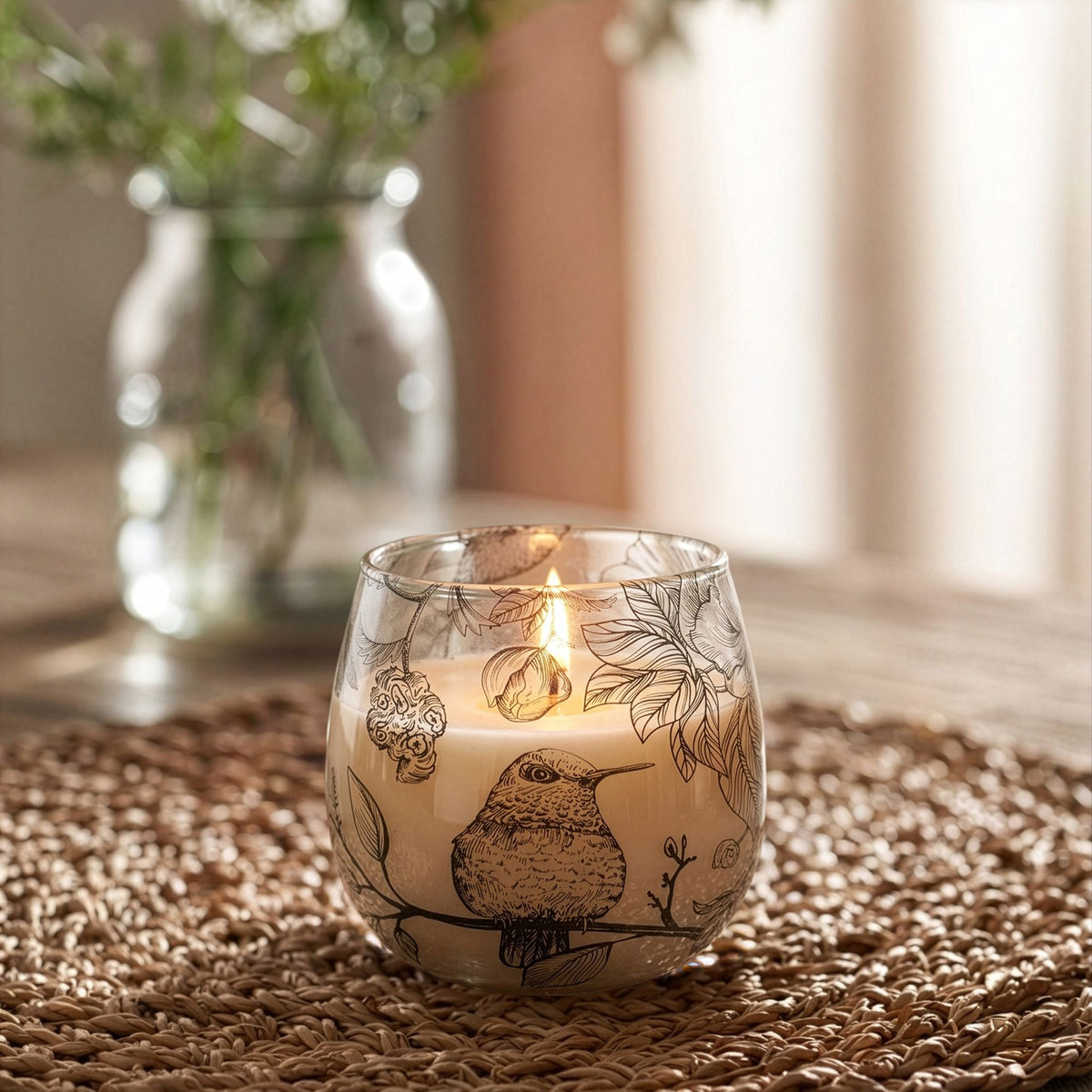 Small Glass Jar Candles - Drawn by Flame - Spiru-shop.nl