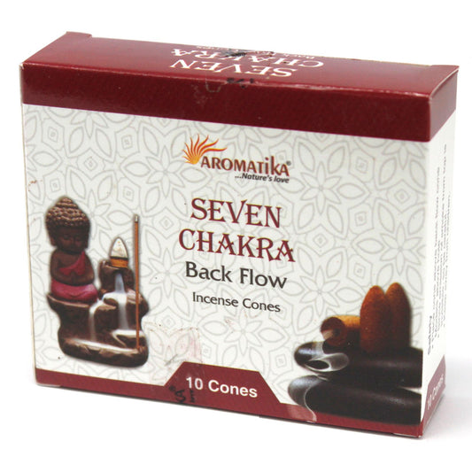 Aromatica Backflow Incense Cones - 7 Charkras - Spiru-shop.nl