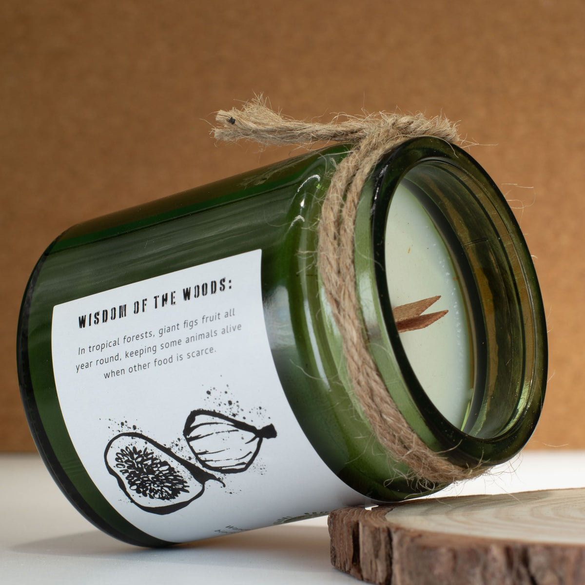 Greenman Woodwick Soy Candle - Crushed Fig & Cassis - Spiru-shop.nl