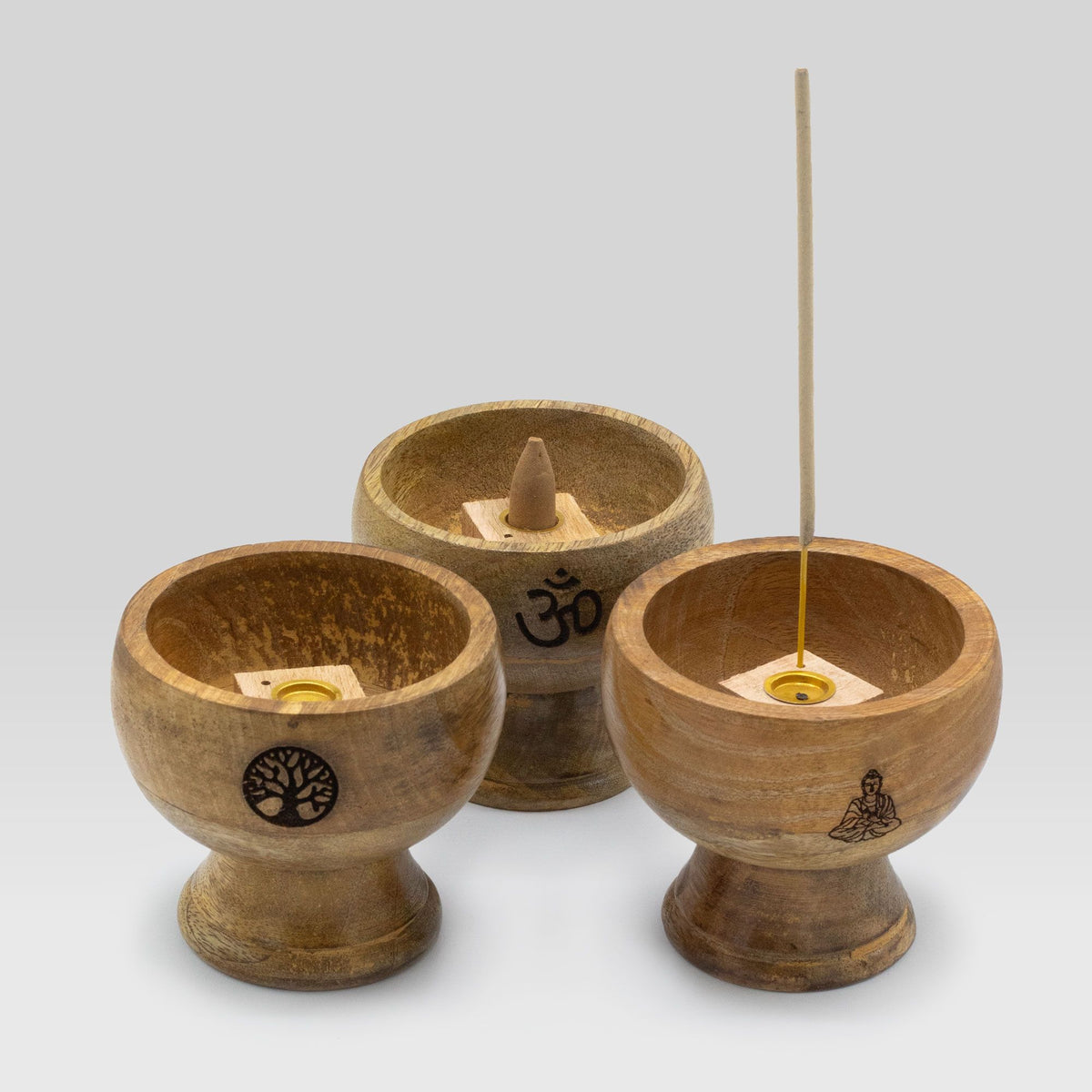 Lrg Ritual Bowl Incense Cone Holder 11x10 cm - Tree of Life - Spiru-shop.nl