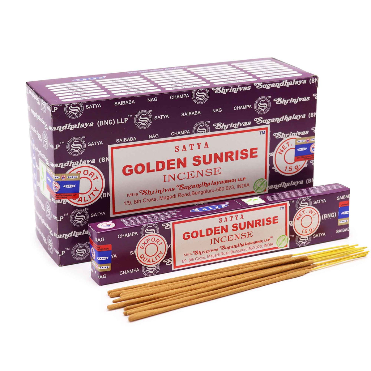 Satya Incense Sticks 15g - Golden Sunrise - Spiru-shop.nl
