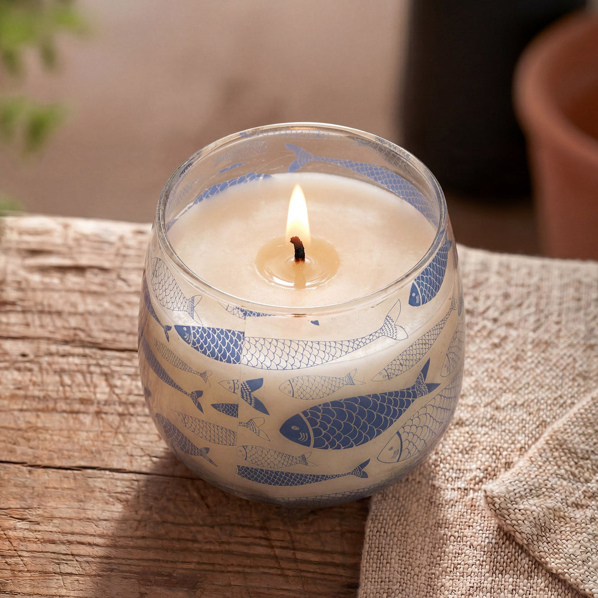 Medium Glass Jar Candles - Seabreeze - Spiru-shop.nl