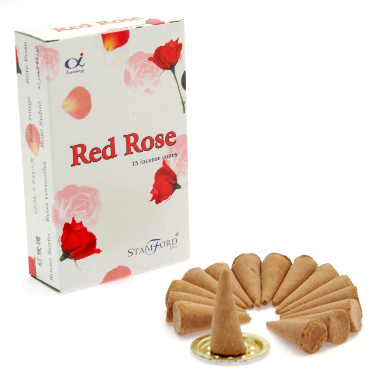 Red Rose Incense Cones - Spiru-shop.nl