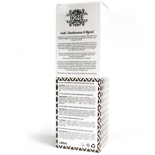 120ml Reed Diffuser - Gold, Frankincense & Myrrh - Spiru-shop.nl