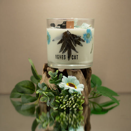 Agnes + Cat Botanical Soy Wax Candle - Seasalt & Moss - Spiru-shop.nl