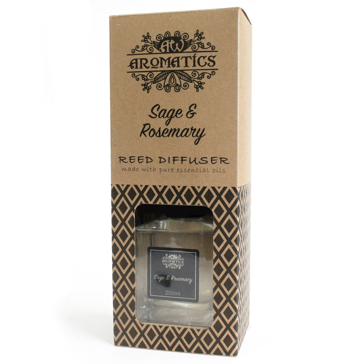 200ml Sage & Rosemary Essential Oil Reed Diffuser - Spiru-shop.nl