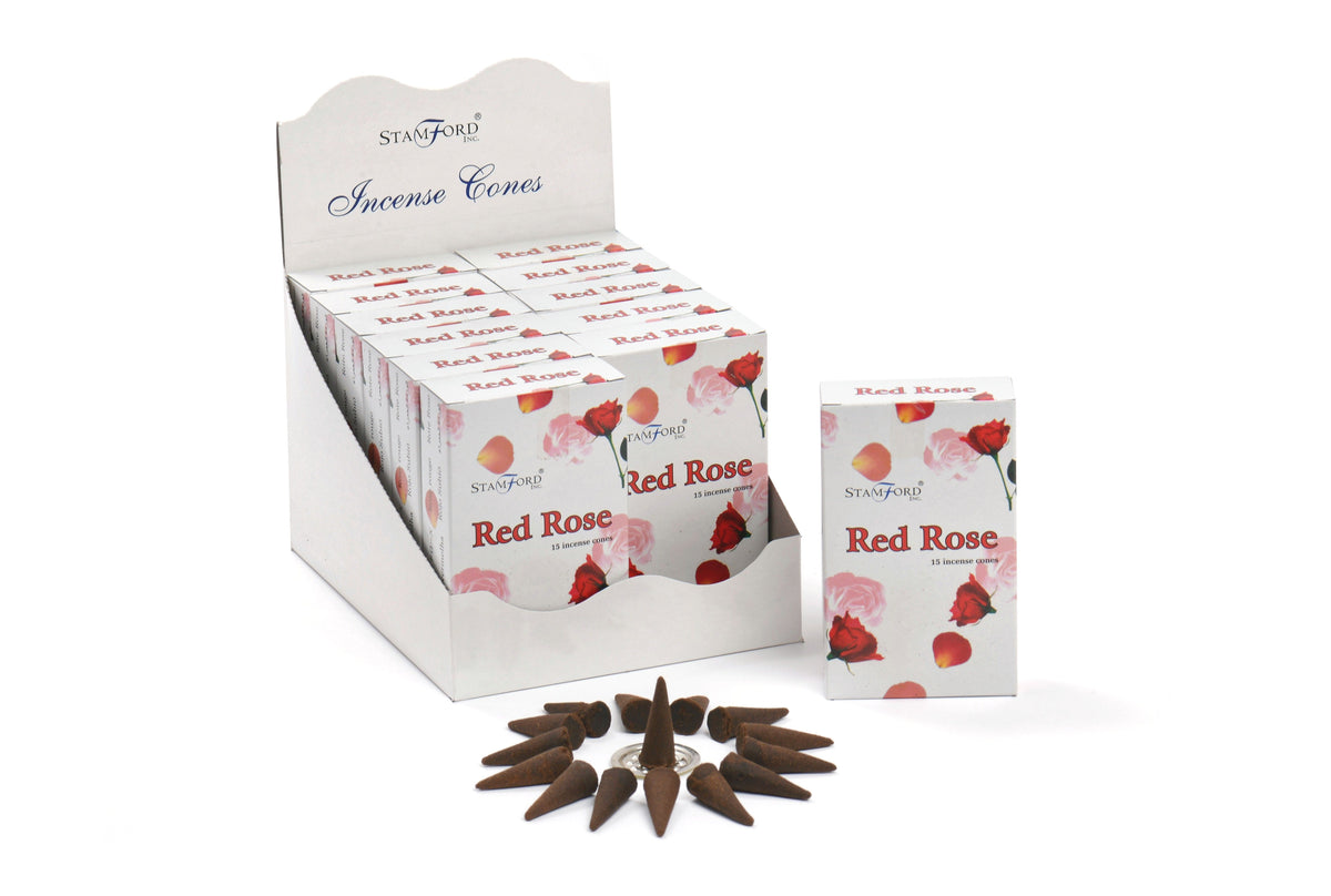 Red Rose Incense Cones - Spiru-shop.nl