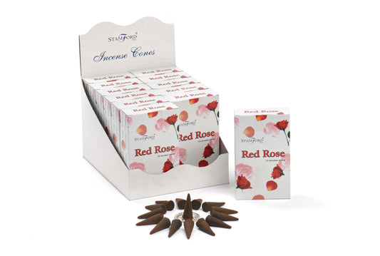 Red Rose Incense Cones - Spiru-shop.nl