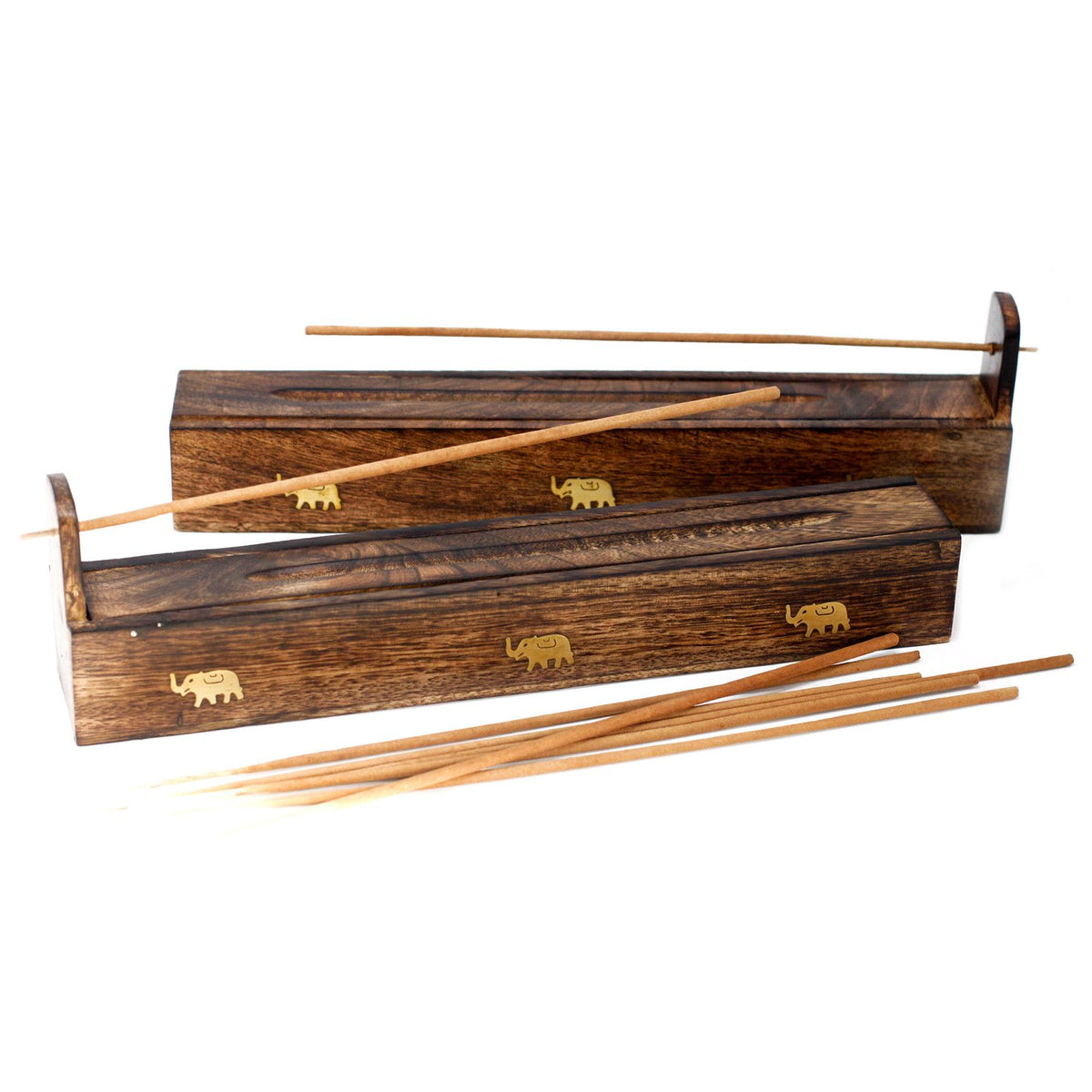 Mango Wood Incense Box - Assorted - Spiru-shop.nl