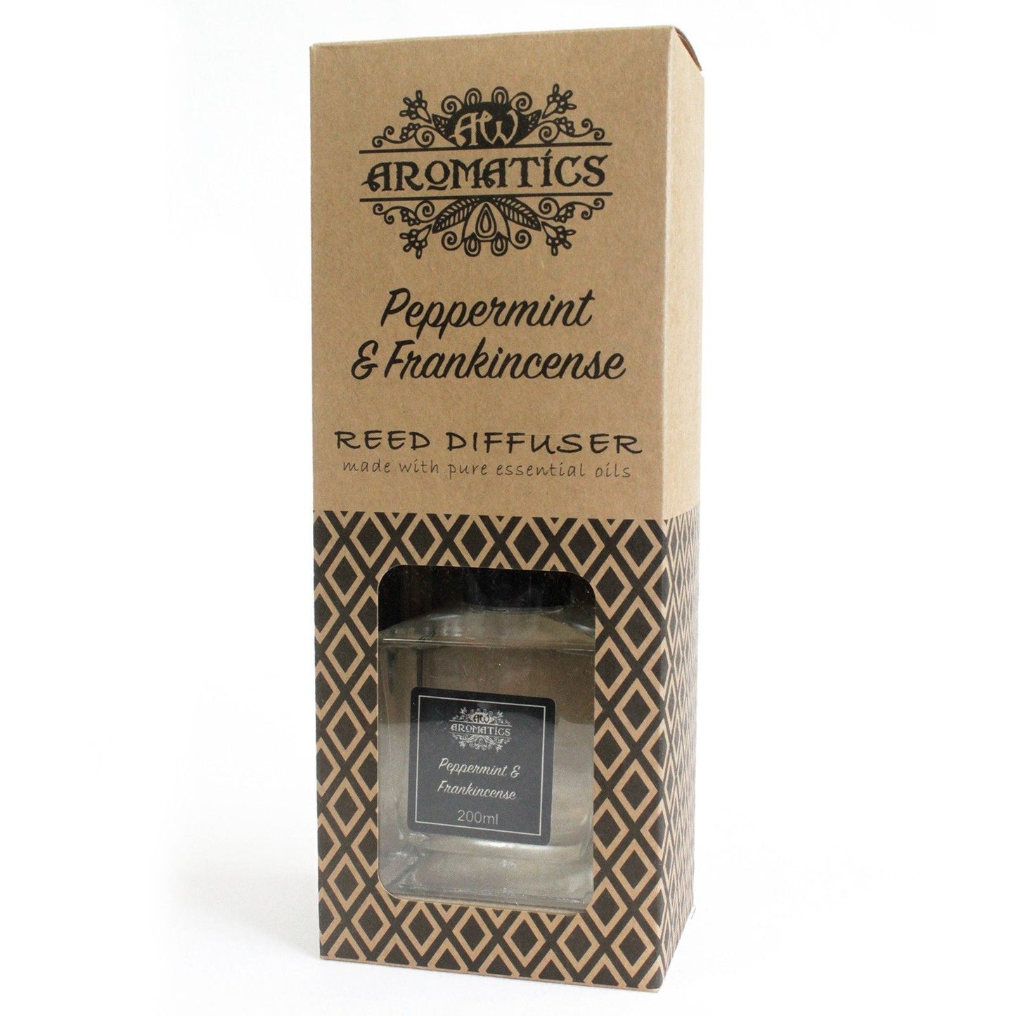 200ml Peppermint & Frankincense Essential Oil Reed Diffuser - Spiru-shop.nl