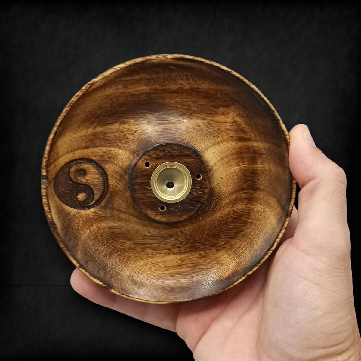 Incense Stick & Cone Burner Disc - Ying & Yang - Spiru-shop.nl