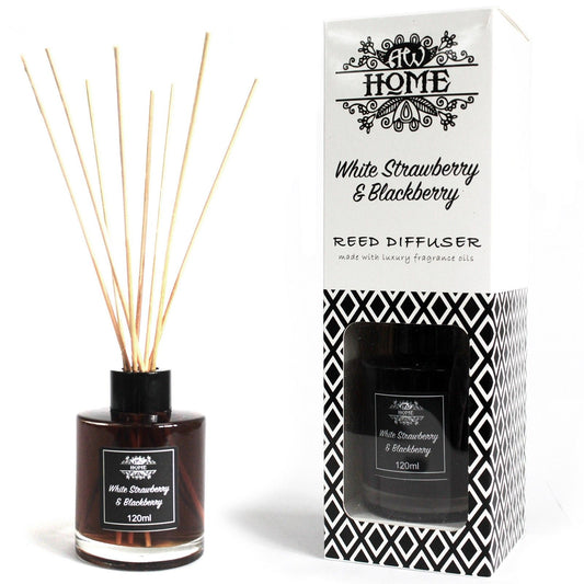 120ml Reed Diffuser - White Strawberry & Blackberry - Spiru-shop.nl
