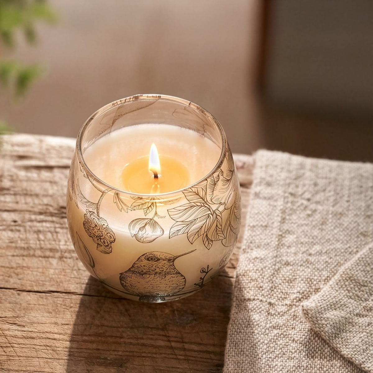 Small Glass Jar Candles - Drawn by Flame - Spiru-shop.nl