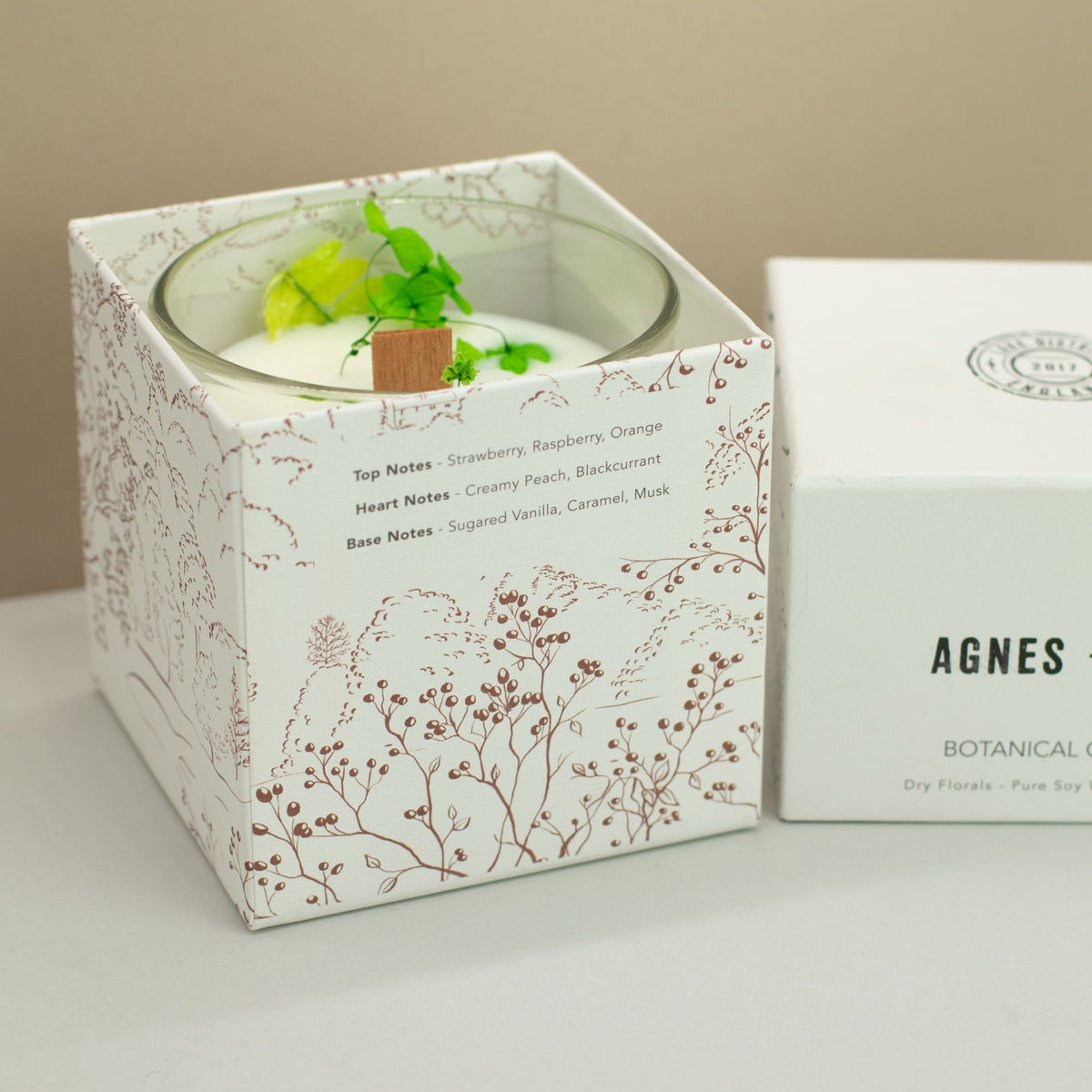 Agnes + Cat Botanical Soy Wax Candle - Fellberry - Spiru-shop.nl