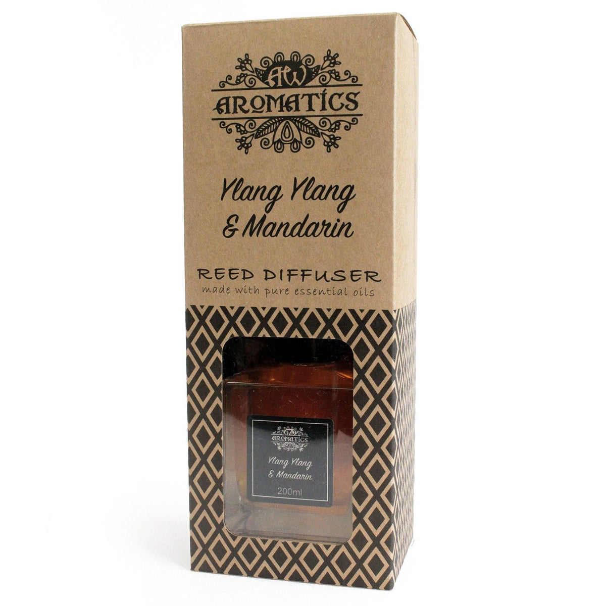 200ml Ylang Ylang & Mandarin Essential Oil Reed Diffuser - Spiru-shop.nl