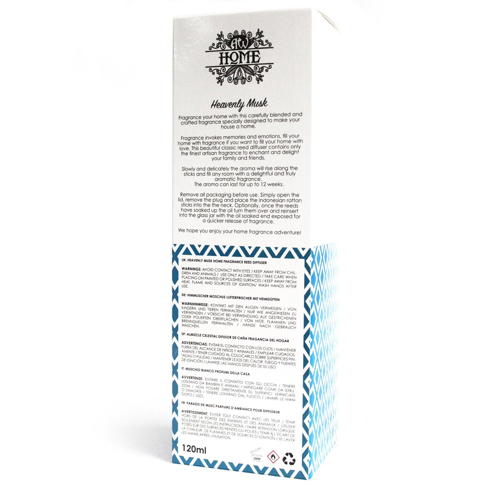 120ml Reed Diffuser - Heavenly Musk - Spiru-shop.nl