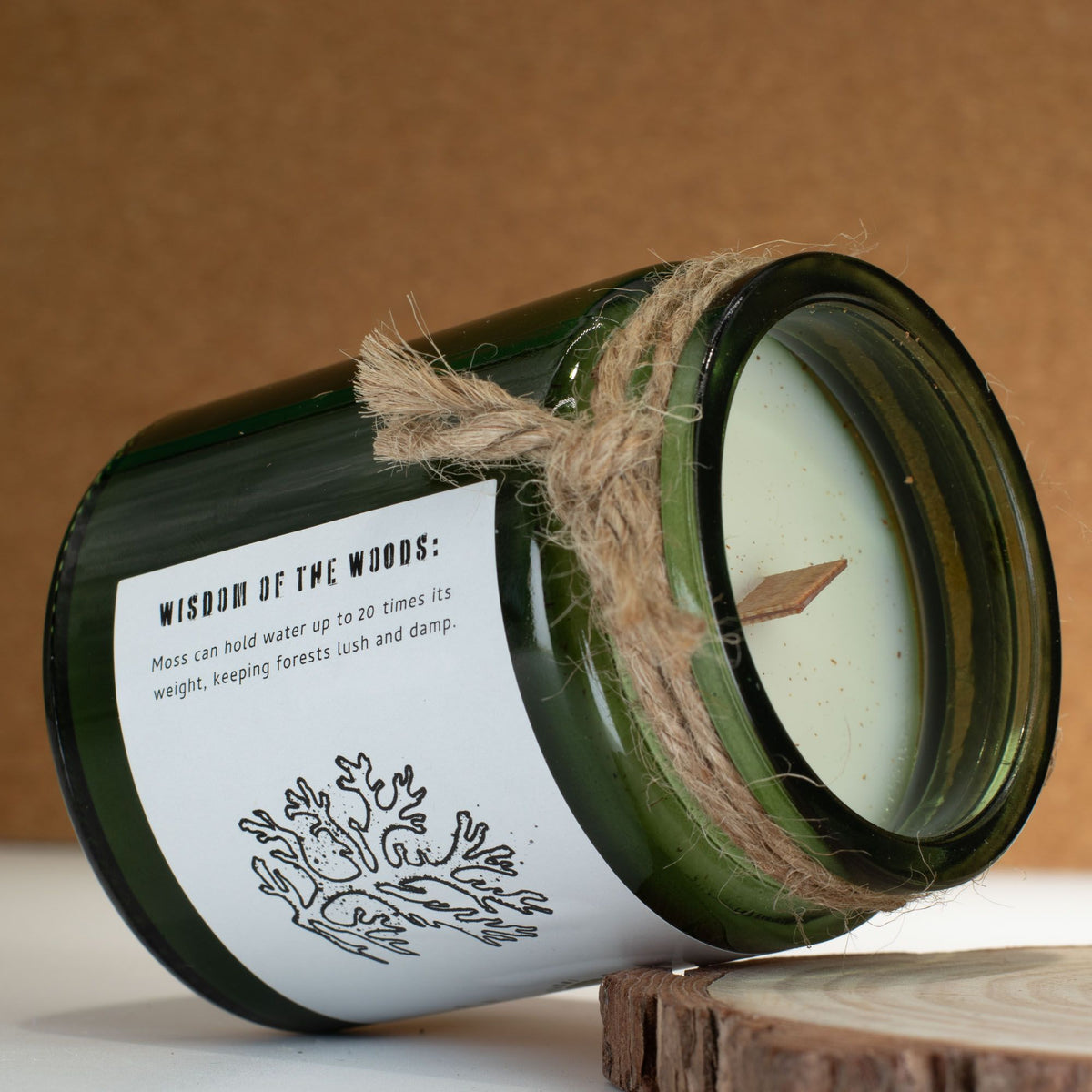 Greenman Woodwick Soy Candle - Moss & Mist - Spiru-shop.nl