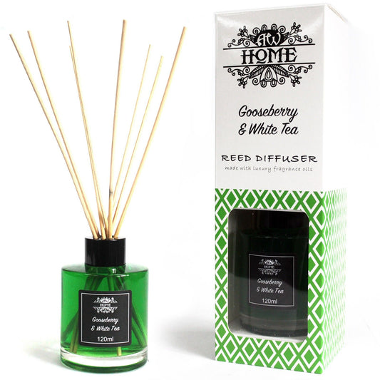 120ml Reed Diffuser - Gooseberry & White Tea - Spiru-shop.nl