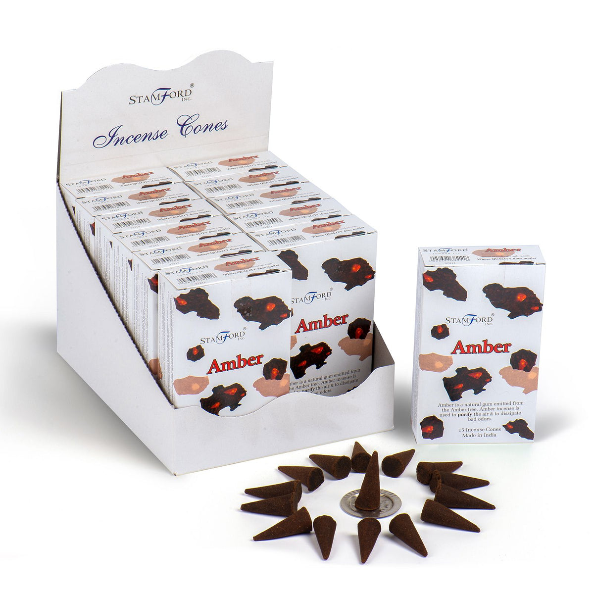 Amber Incense Cones - Spiru-shop.nl
