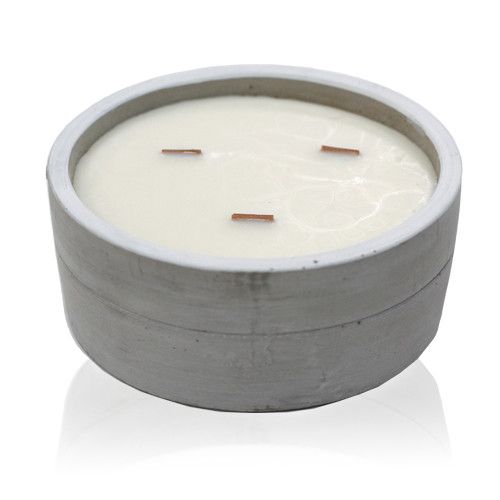 Large Concrete Soy Candle - Patchouli & Dark Amber - Spiru-shop.nl
