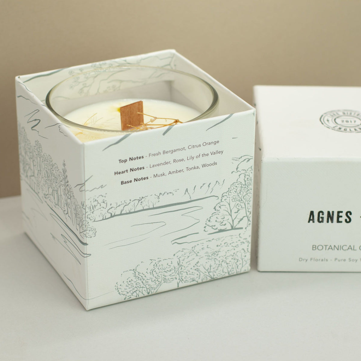 Agnes + Cat Botanical Soy Wax Candle - Windermere - Spiru-shop.nl