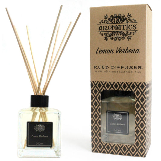 200ml Lemon Verbena Essential Oil Reed Diffuser - Spiru-shop.nl